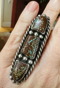 Image 1 of Mine-#8 3 stone long ring 