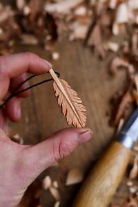 Image 3 of Feather-  Pendant Necklace 