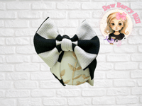 Black & White Checkered Headwrap