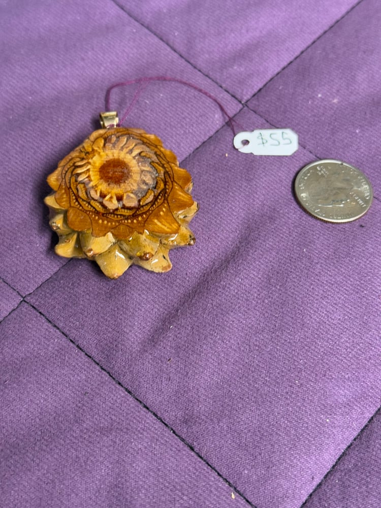 Image of Hematite Pinecone Charm | Handmade PNW | Resin Jewelry | #95
