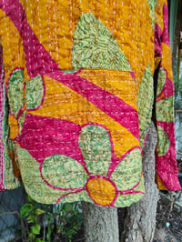 Image 2 of FESTIE Kantha Hoodie with pocket - flower