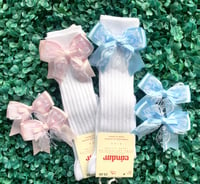 Image 3 of Pastel lace socks and bow sets 