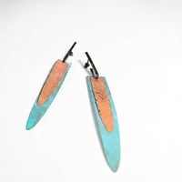 Image 1 of ​Pendientes largos patinados Hope 