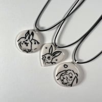 Image 1 of Porcelain Rabbit Necklaces 