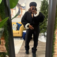 Image 5 of Chunky Black Knit Crop (NEW)