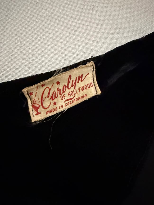 1940s old Hollywood silk rayon velvet regency black robe gown dress