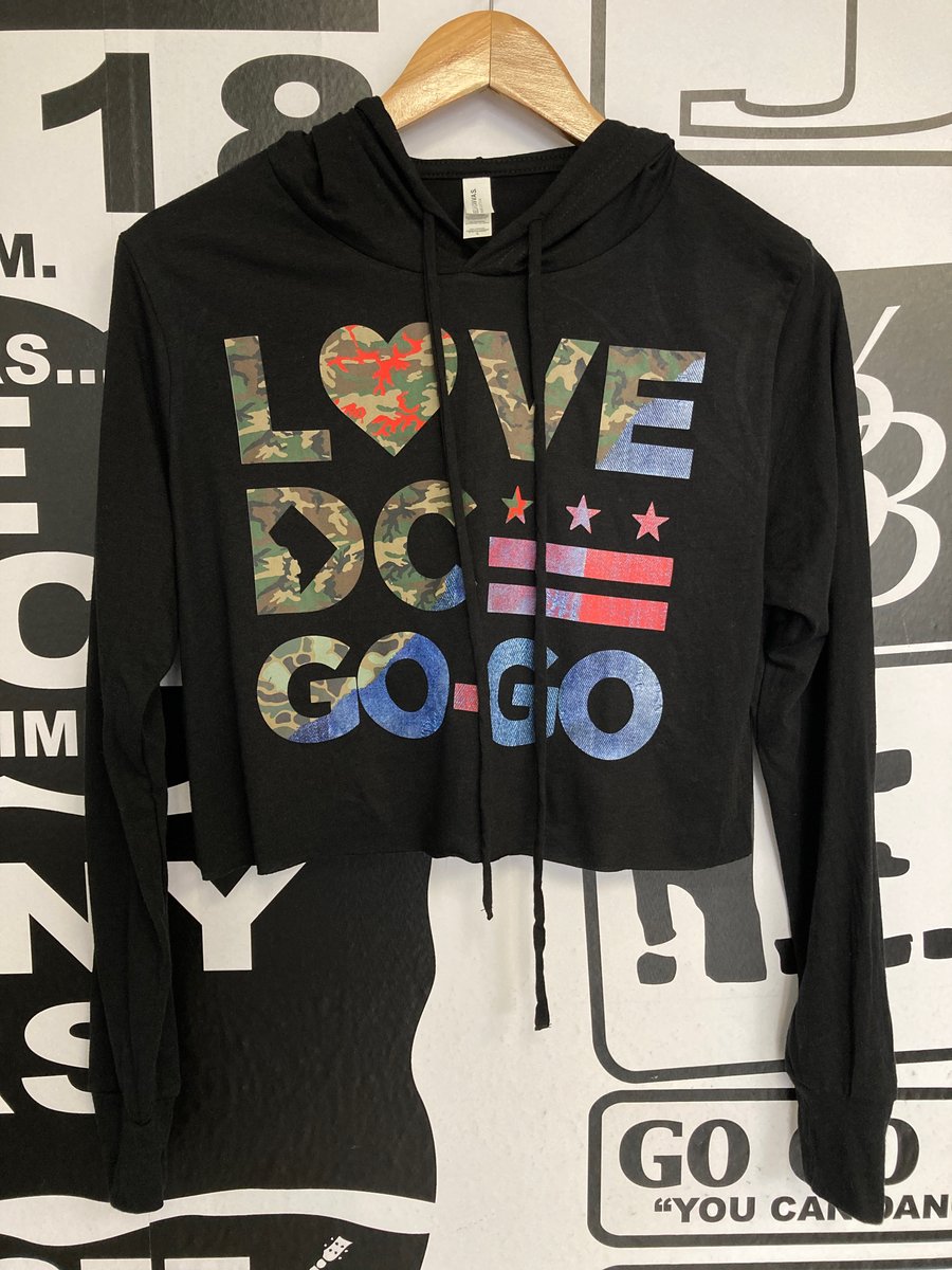 Image of Ladies LOVE DC GOGO CAMO, JEAN, & Red Long Sleeve Crop