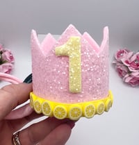 Image 1 of Pink Lemonade birthday crown party props 