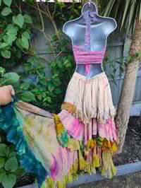 Image 7 of Wanderlust maxi skirt / bandeau dress - cream pink 8-16 uk
