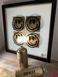 Image 1 of Acid Junkie Gold Rush 4 smiley black frame 