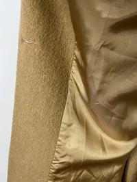 Image 8 of Vintage Jones New York Tan Wool Overcoat Sz XL