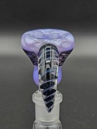 Image 5 of Purple UV Reactive 14mm Slide With Horn 
