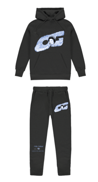 Image 1 of LIZZY ICE BLUE- BLACK TRACKSUIT 