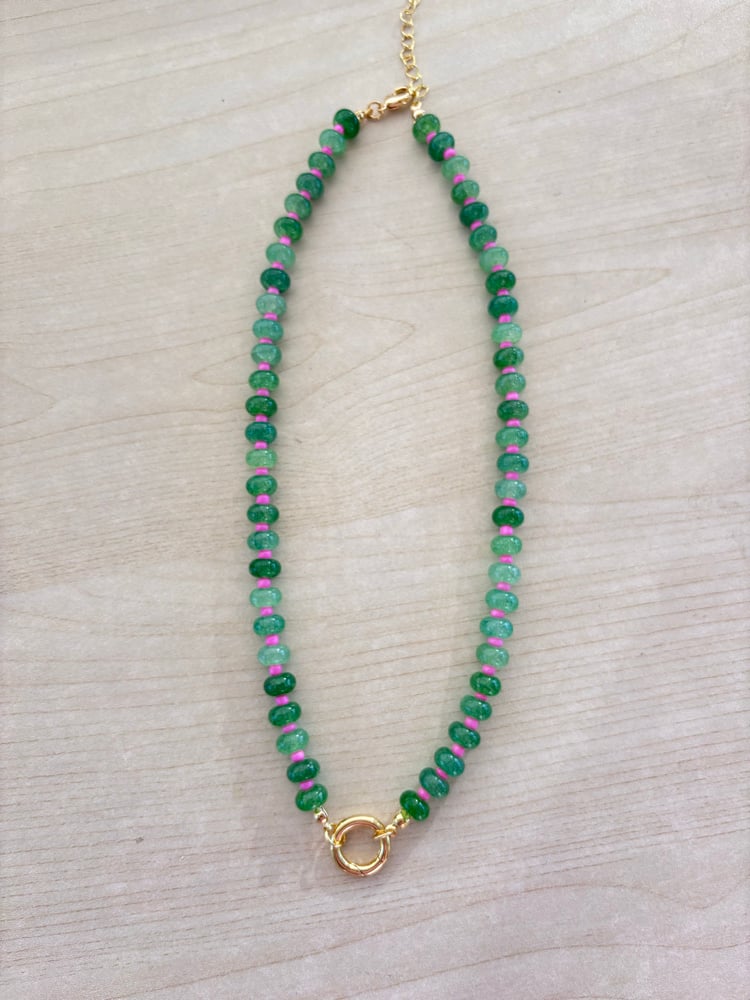 Image of Elka - Green + Hot Pink