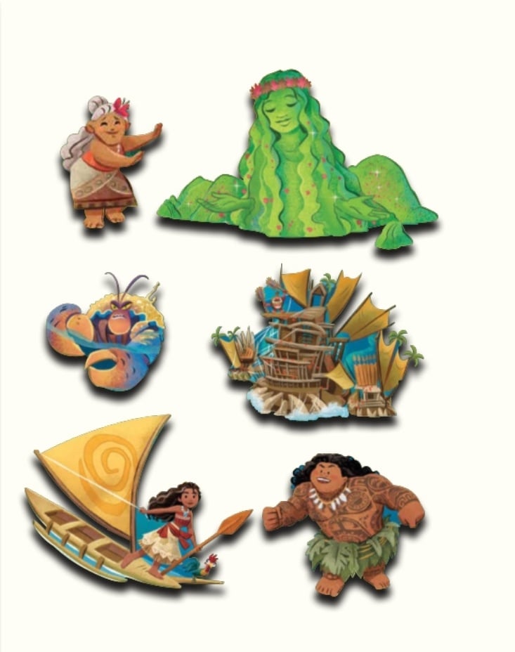 Image of Moana disney maps wdi pin set le 400