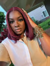 Dark Plum Loose Wave Closure Wig 