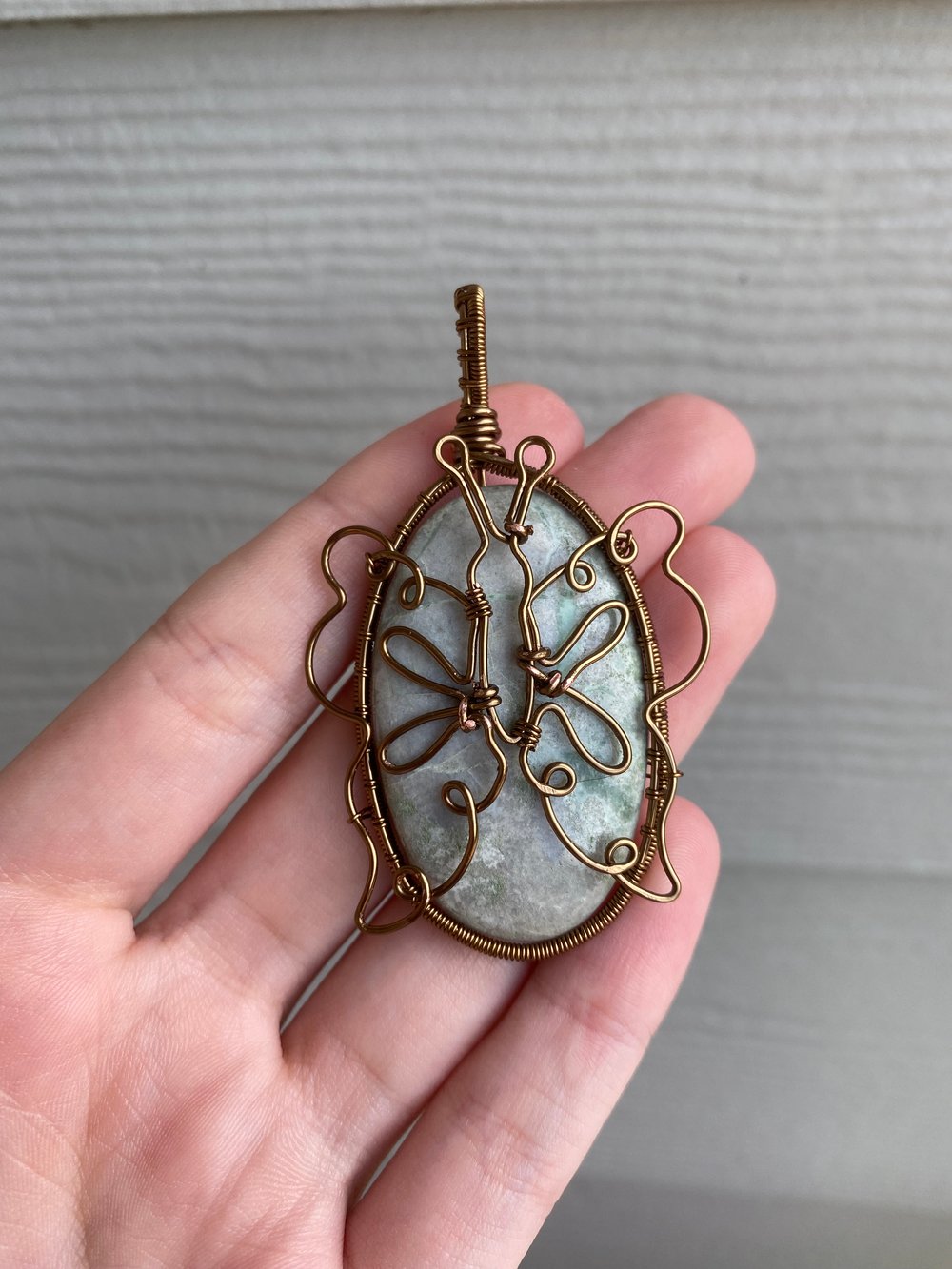 Variscite Butterfly Pendant