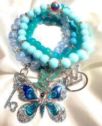 Image 5 of blue butterfly 4 stack set plus size