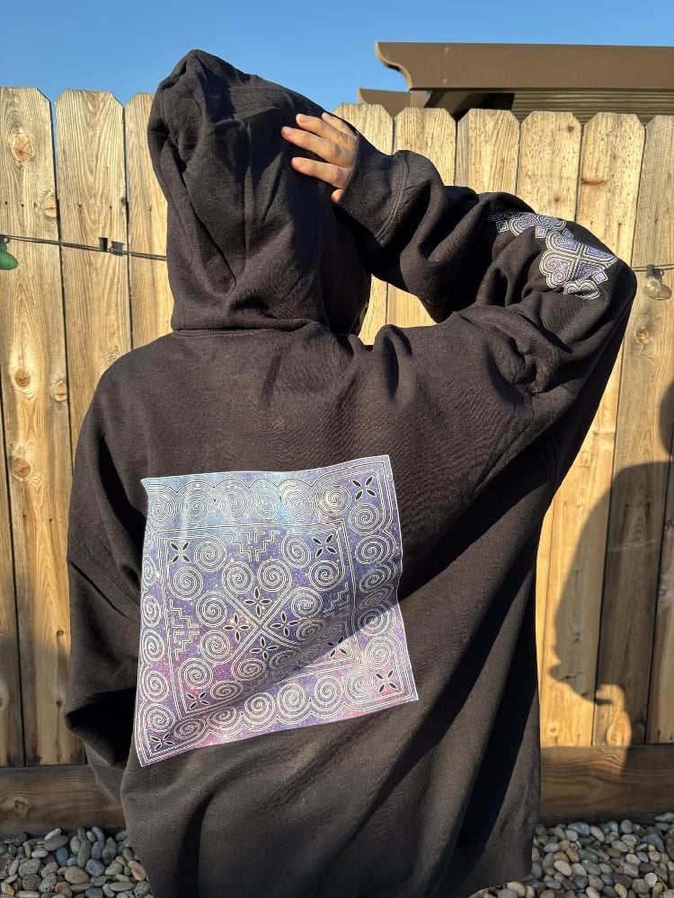 Image of "Galaxy" Glitter Zip-Up Sweater