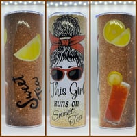 THIS GIRL RUNS ON SWEET TEA TUMBLER 