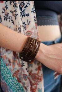 Image 2 of Braided Leather Cuff