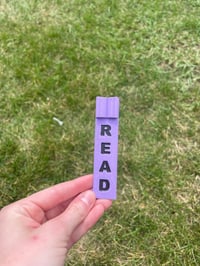 Purple/ Black Read Bookmark