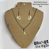 Rat Bone Earrjngs/Necklace Set 