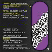 Image 1 of ‘SYMPLE CHAOS’ PURPLE + LÜXE PRO FB TAPE & FAYMUS STICKER PACK