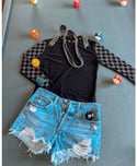Diamond Studded Mesh Top 