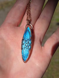 Image 1 of Electroformed carved labradorite necklace 01