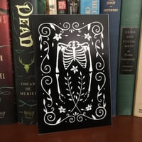 Image 2 of Disarticulation Skeleton And Filigree Print On Board