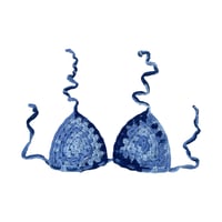Denim Bare Kini Crochet Top