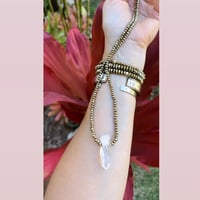 Image 1 of *new* PYRITE + QUARTZ necklace