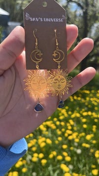 Image 3 of Celestial Sun Earrings 🌞✨🌀🌿