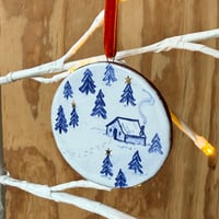 Image 4 of Christmas Cabin Dec - Medium, Multi-stars