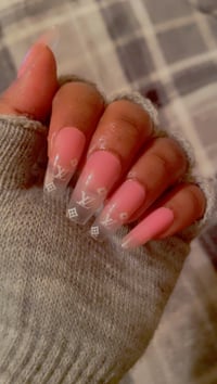 Image 3 of Nails - Medium Luxury Louis Vuitton (French Tip)