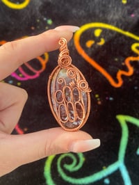 Red Moss Agate Stacked Pumpkin Pendant