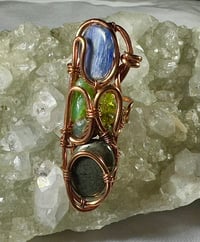 Image 1 of Combination (Blue Kyanite, Peridot, Pyrite)