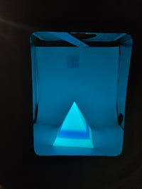 Image 3 of large aqua/blue pyramid 