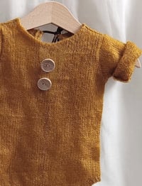 Image 1 of Baby boy bodysuit for photo shoots | Jess | 0-3 months | mustard