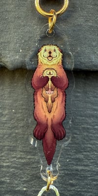Image 4 of Sea Otters Acrylic Keychain (Double Sided)