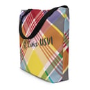 Image 2 of Large Tote Bag- St. Croix Madras