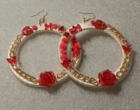 Image 4 of Crimson Romance Statement Hoops