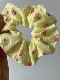 Image 1 of Strawberry Yellow Scrunchie