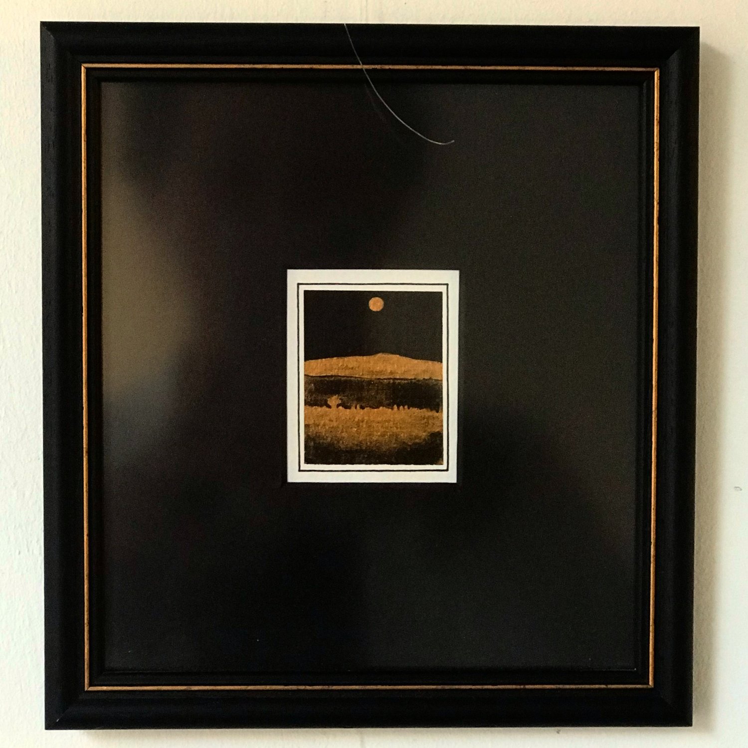 Lake Balaton to me - gold and black, framed, 2020