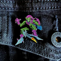 Image 1 of Classic Green Goblin Pin 1.5”/38mm