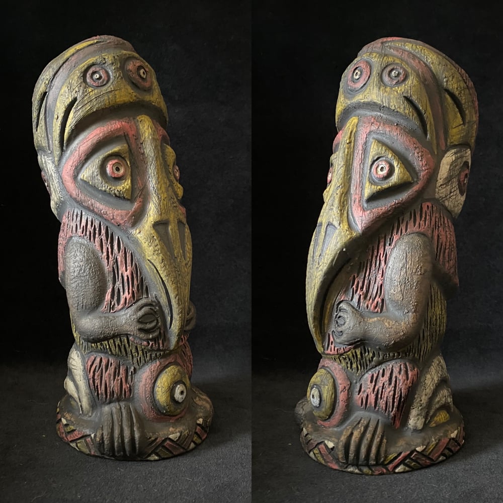 Image of Birdman IV #87 - New Pit Fired Style Glaze - Red/Yellow - US Shipping Included 