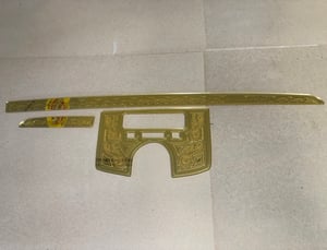 Image of 1993-1996 CADILLAC FLEETWOOD DASH ACRYLIC OVERLAY KIT GOLD ENGRAVED DESIGN