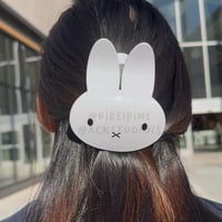 Image 2 of [IN HAND] WHITE BUNNY FLAT LAY CLIP