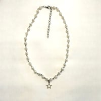 Image 1 of Pearl Chain Necklace with Star Charm!